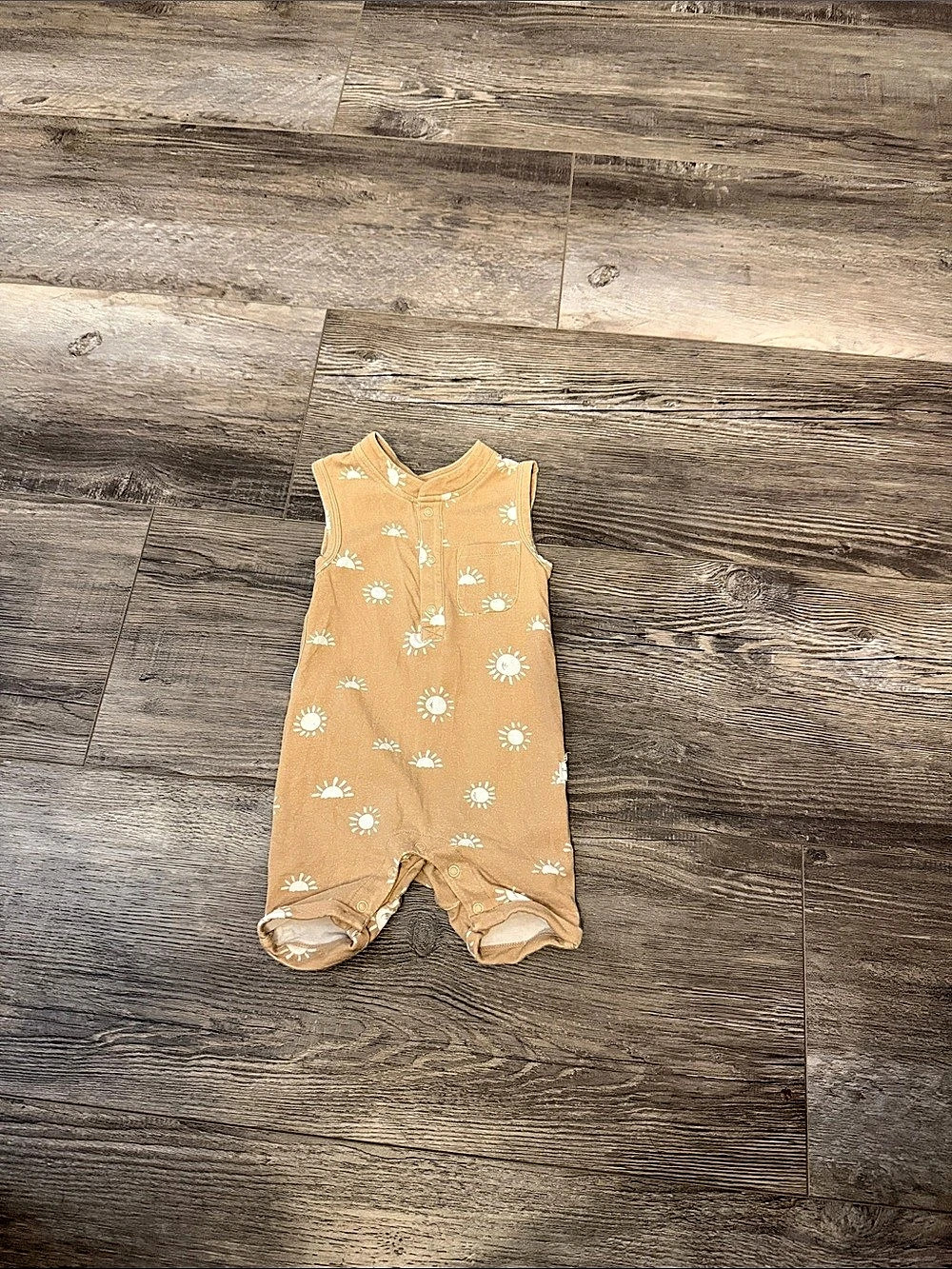 Loulou Lollipop Short Romper in TENCEL™ Lyocell TENCEL Lyocell Orange 3-6 Months